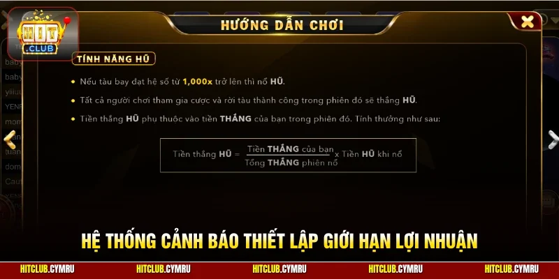Hệ thống cảnh báo thiết lập giới hạn lợi nhuận